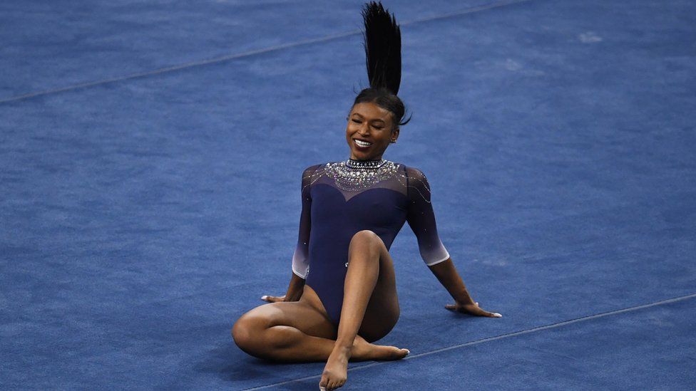 Nia Dennis: US gymnast’s ‘black excellence’ routine goes viral